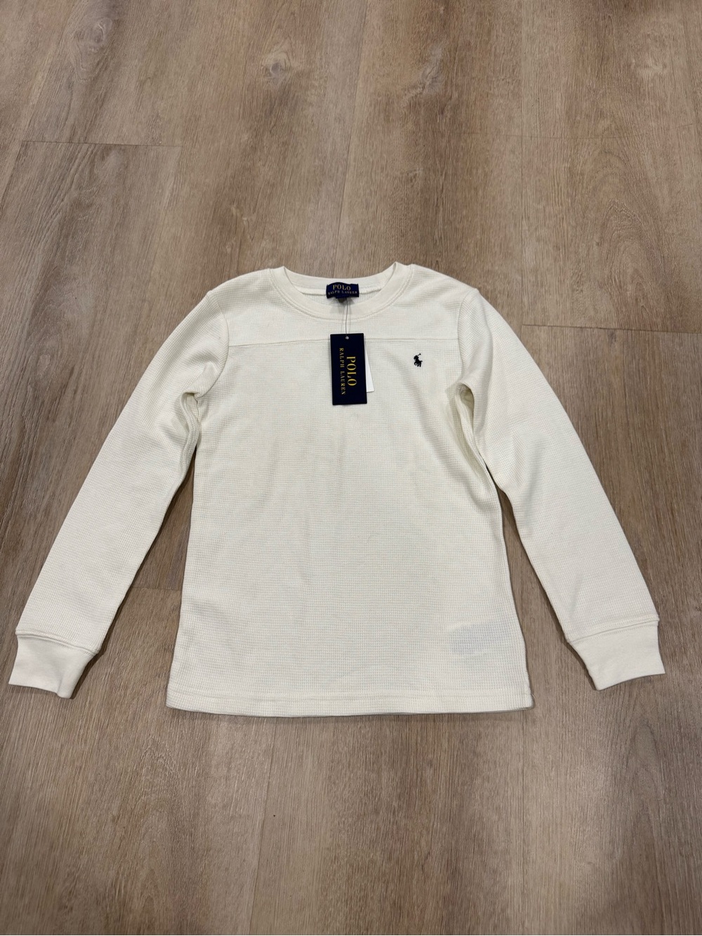 NWT Polo by Ralph Lauren Kid’s Cream Long-Sleeve Thermal Tee